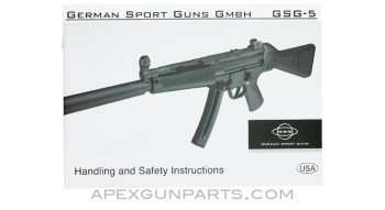 GSG-5 Handling and Safety Manual, Paperback, *NOS*