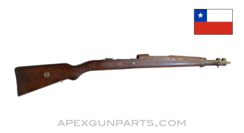 Chilean 1912 Mauser Short Stock, 37.5", With Upper Handguard, 1.25" Bayonet Lug, *Good* 