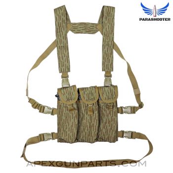 "VOLK+MH" Chest Rig Bundle, w/ Minimalist Harness, APEX Exclusive East German V2 Strichtarn Camo *New* by Parashooter Gear 
