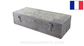 French MAB Pistol Case, 13"x6"x3.25", Wood *Good*