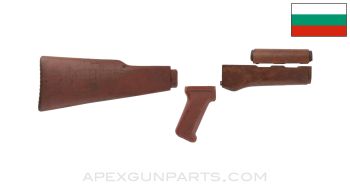 Bulgarian AK-47 Bakelite Furniture Set w/ Plastic Buttstock, Croatian Trench Art, Stripped *Good*