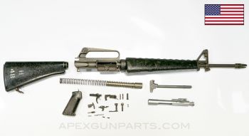 Colt 603 M16 Parts Set, 20" Barrel, Machined Forward Assists, Edgewater Buffer, Grey Finish, 1/12, 5.56 NATO *Good*