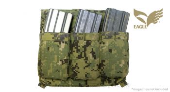 Eagle Industries A0R2 Triple M4 Magazine Pouch Placard, Velcro Backing, Missing Retention Bungee *Good*