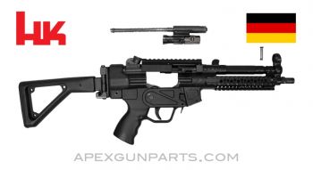 H&K MP5 Parts Kit, 8.5" BBL, 3 Position Lower (S, E, F), Folding Stock, Picatinny Scope & Acc. Rails, 9mm, *Very Good* 